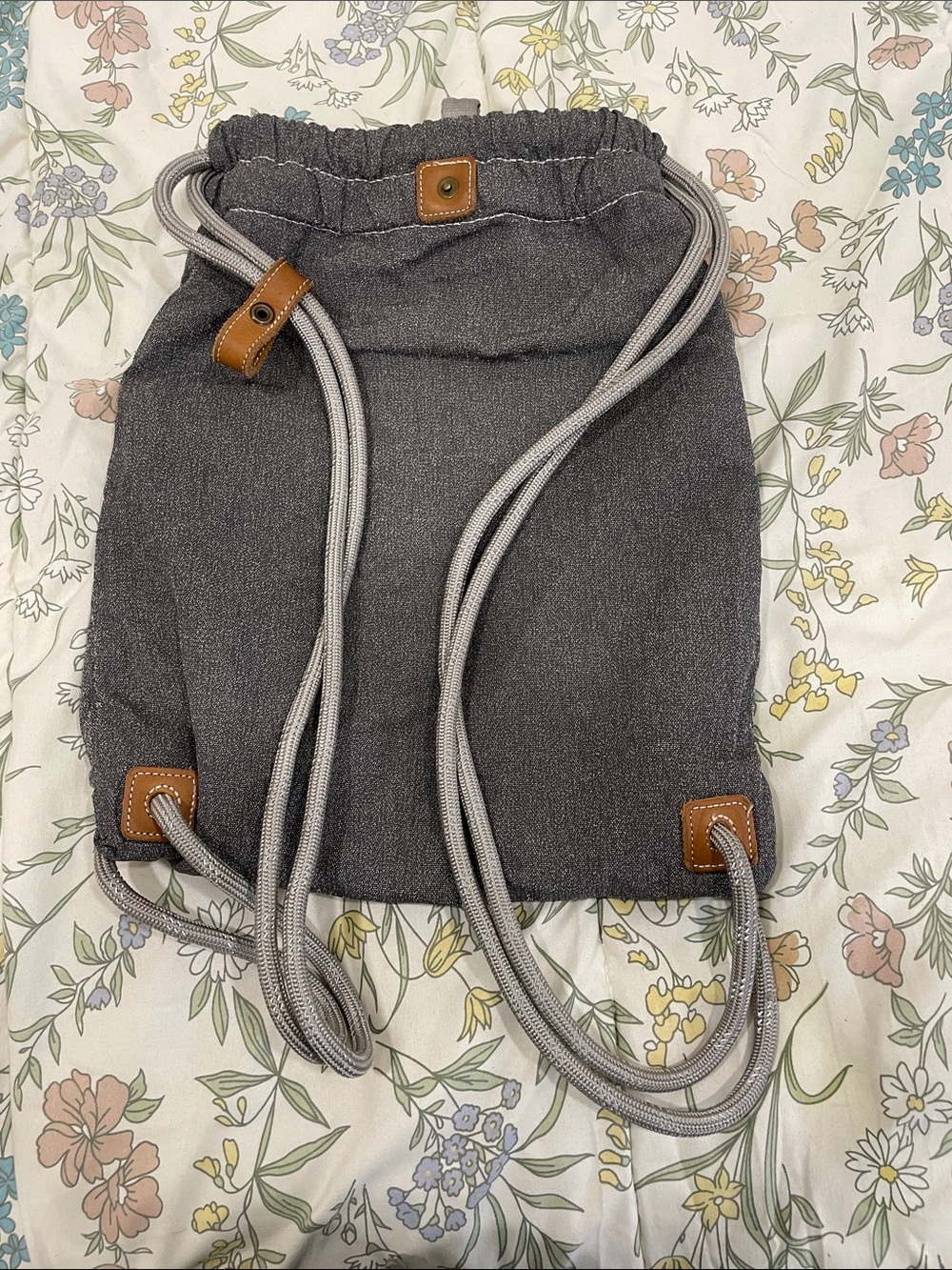 Gray Drawstring Backpack - Picture 3 of 7